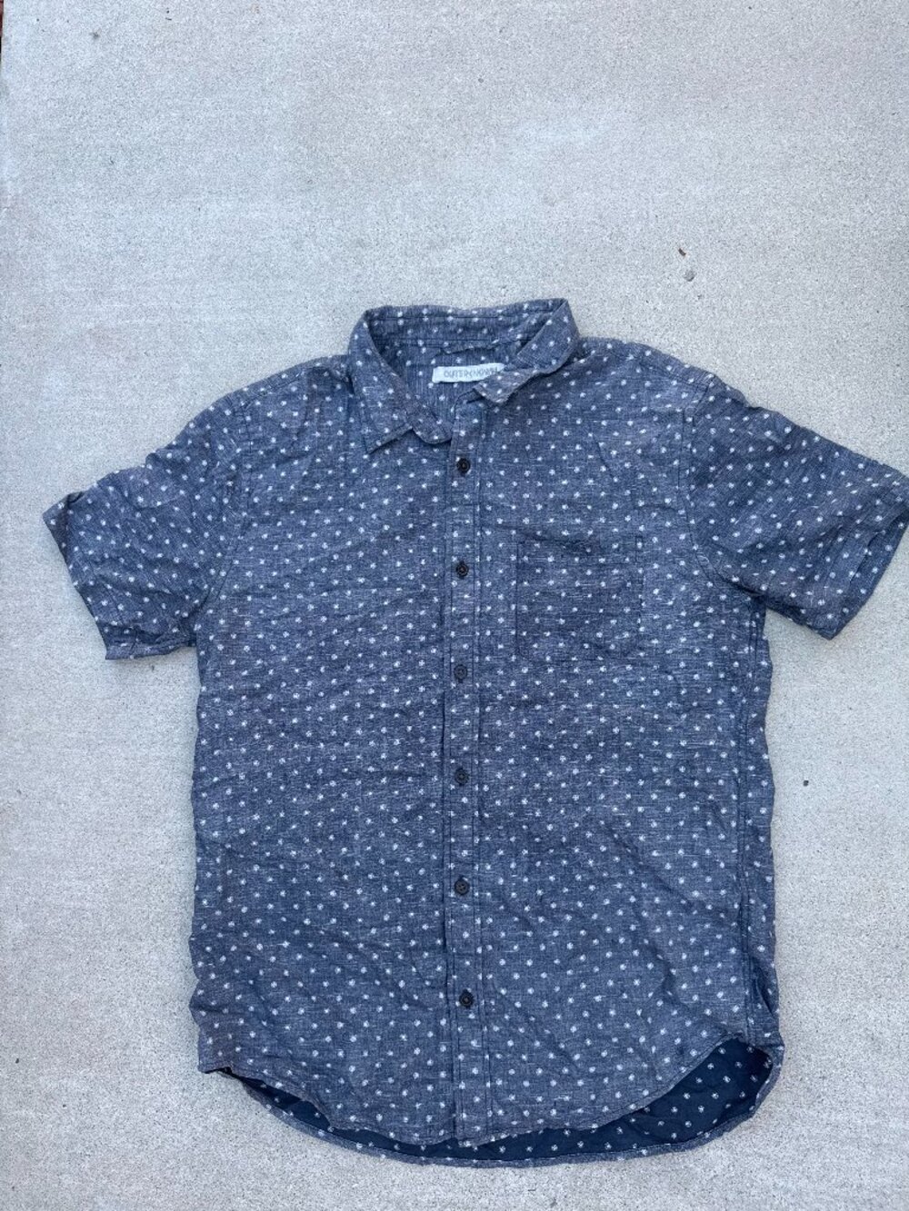 Outerknown Blue & White Button-up Organic Cotton Outdoor Casual Shirt Men's M